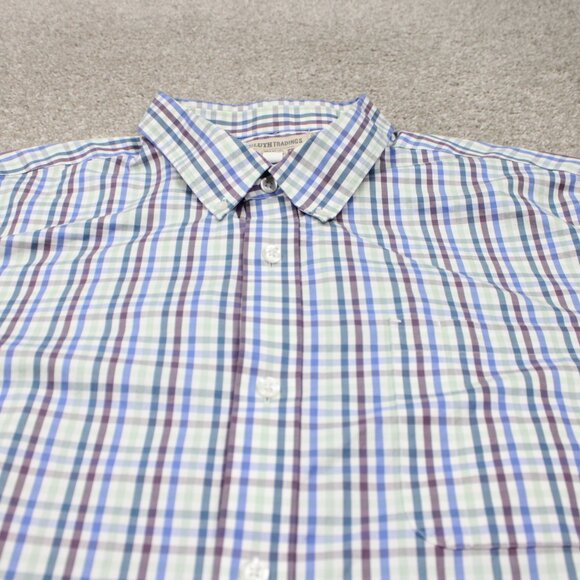 Duluth Wrinklefighter Shirt Mens 3XL XXXL White/Blue/Red Relaxed Fit L/S - Picture 5 of 13